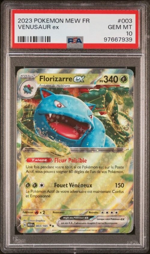 PSA 10 Florizarre ex 003/165 - Pokémon EV3.5 : 151 - FR