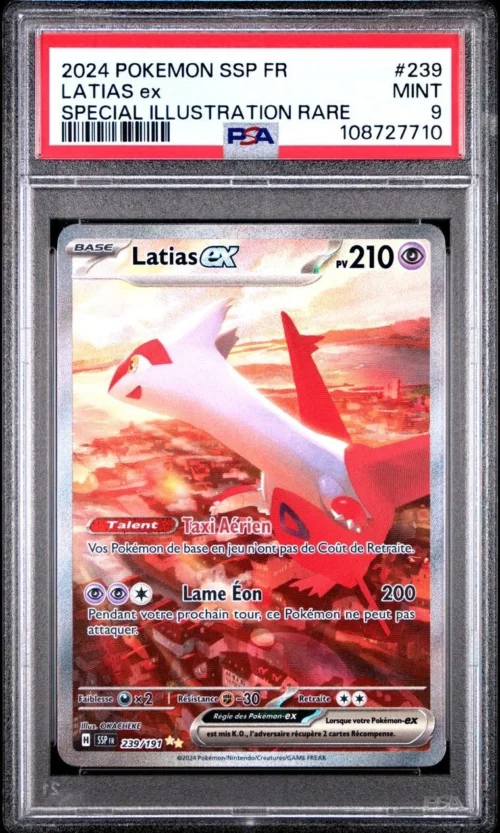 PSA 9 Latias ex 239/191- Pokémon EV8 : Etincelles Déferlantes - FR