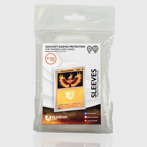 Phoenix Shield - 100 Sleeves avec Languettes Transparent 66×91 mm – Image 2