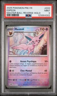 PSA 9 Mentali Masterball 033/131 Pokémon EV8.5 : Évolutions Prismatiques - Français
