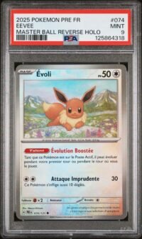 PSA 9 Evoli Masterball 074/131 Pokémon EV8.5 : Évolutions Prismatiques - Français