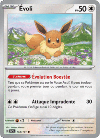 Évoli 143/252 Pokémon EV08 : Étincelles Déferlantes - Français