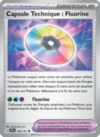 Capsule Technique : Fluorine 188/252 Pokémon EV08 : Étincelles Déferlantes - Français