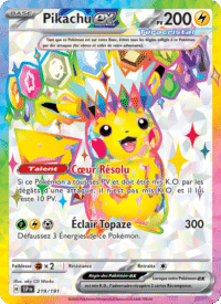 Pikachu-ex 219/252 Pokémon EV08 : Étincelles Déferlantes - Français